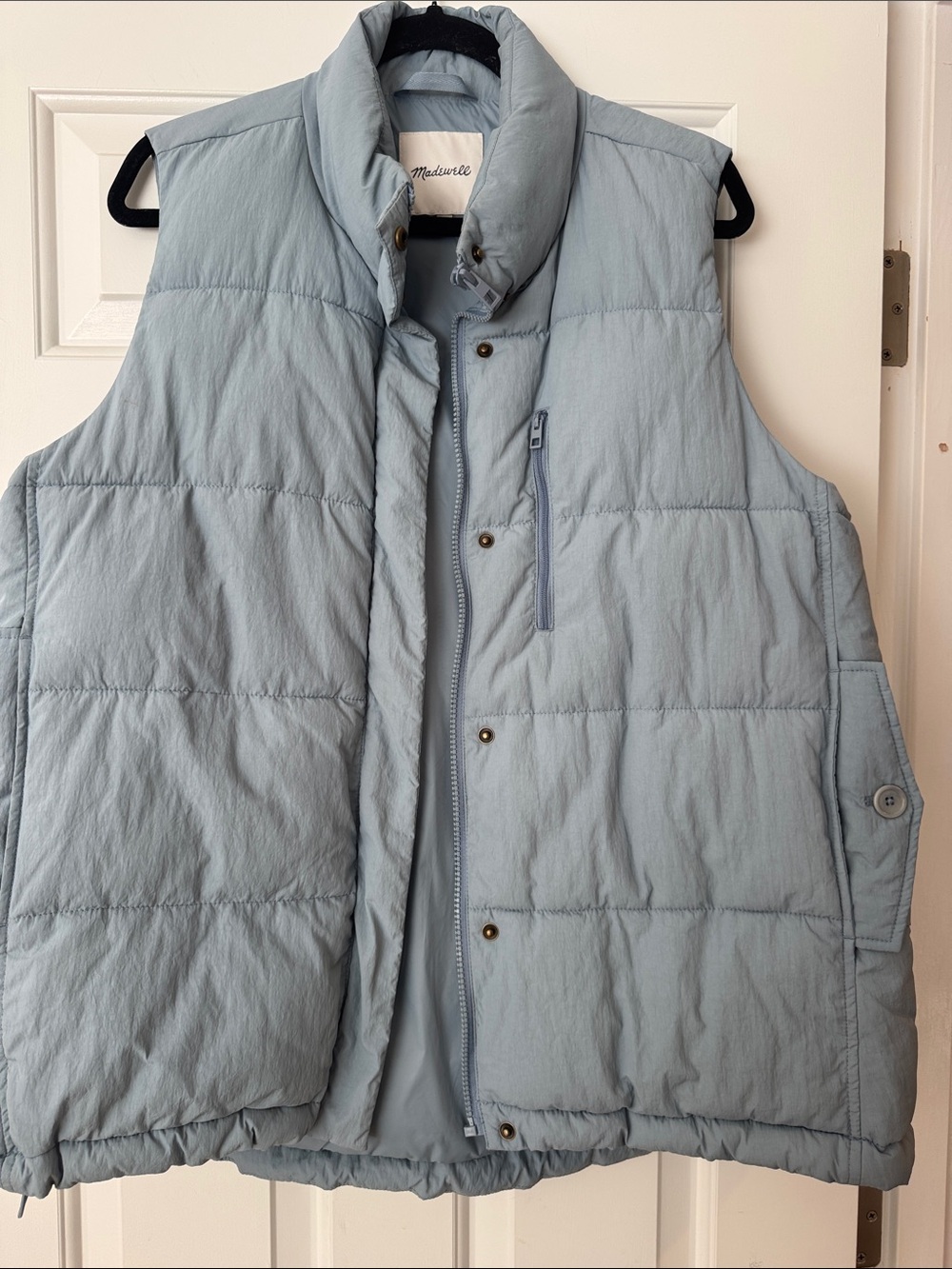 Madewell Men's Pale Blue Quilted Puffer Vest